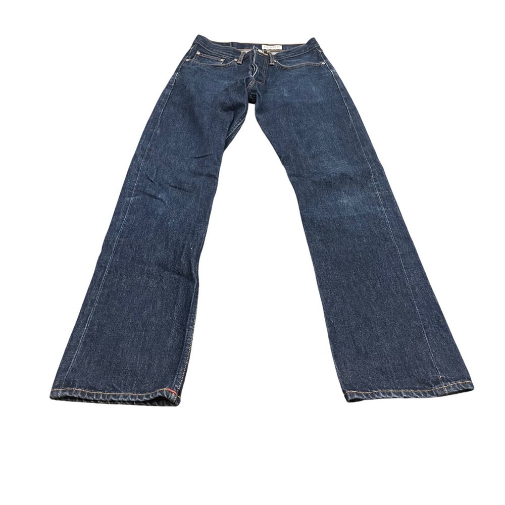 Gustin Straight Fit Jeans Mens‎ 30 Dark Indigo Selvedge Raw Denim Button Fly